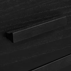 Black Veneer 3-Drawer Console