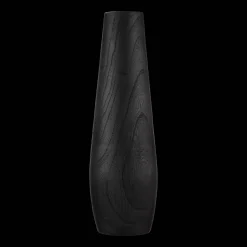Black Wood Floor Vase