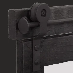 Black Wood Rail Mirror