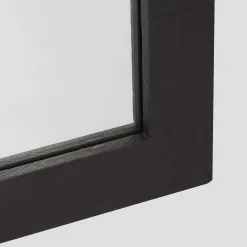 Black Wood Rail Mirror