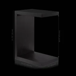 Black Wood Side Table
