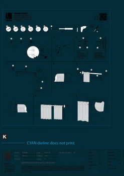 Blackout Curtain Rod Set - Diameter 19 mm