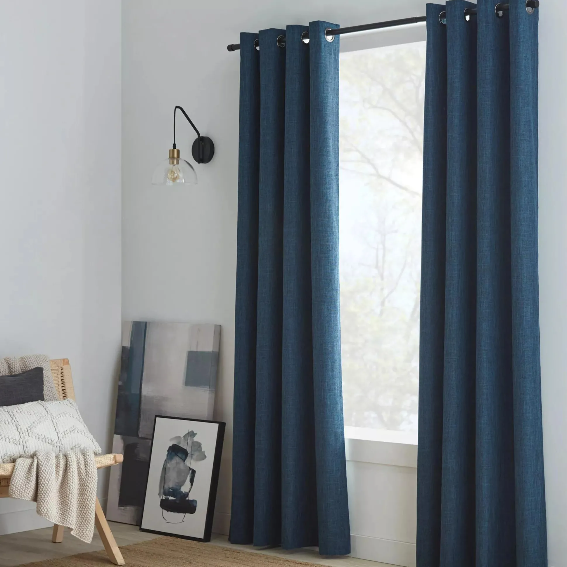 Blue Chita Blackout Curtain