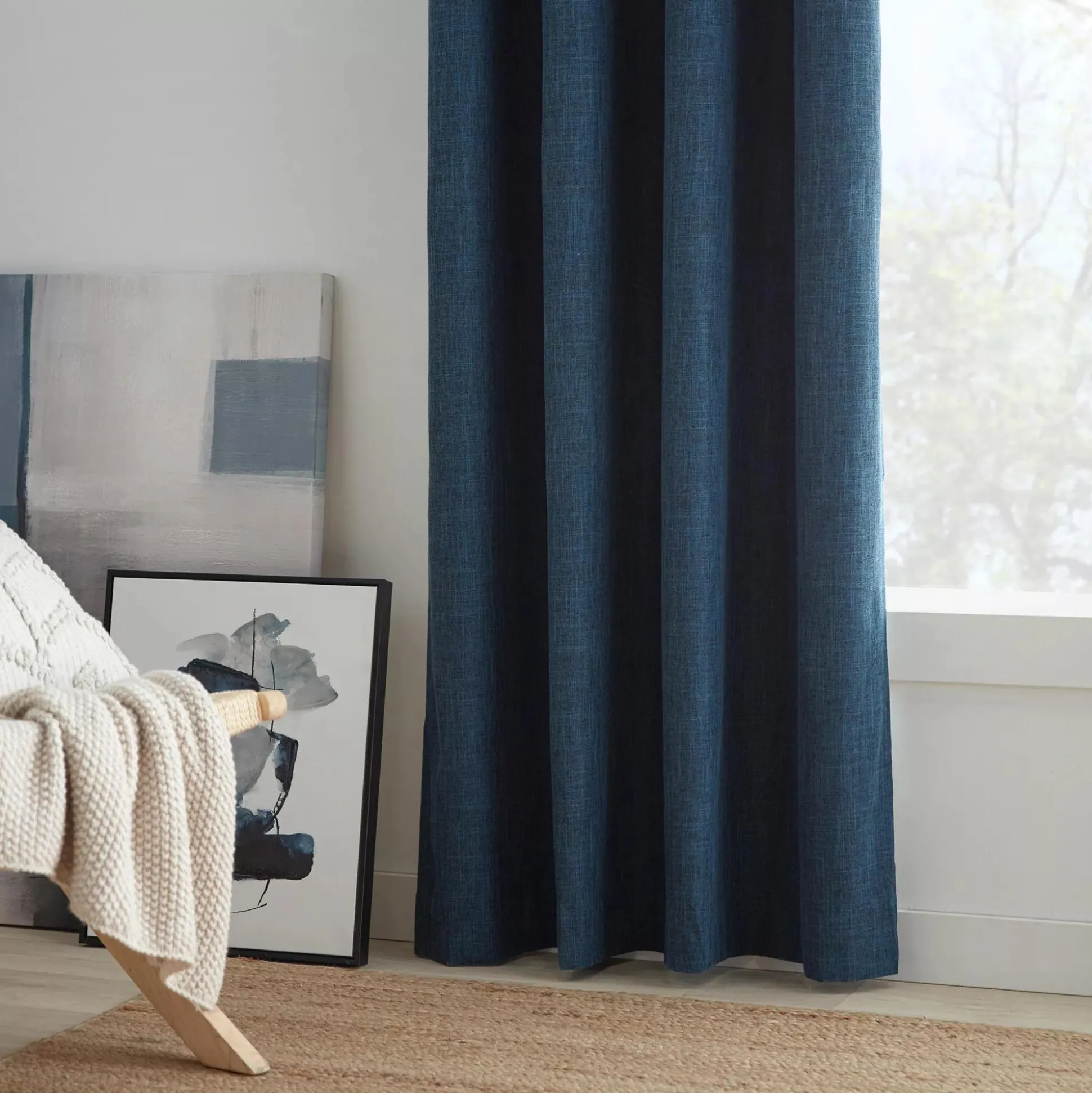 Blue Chita Blackout Curtain