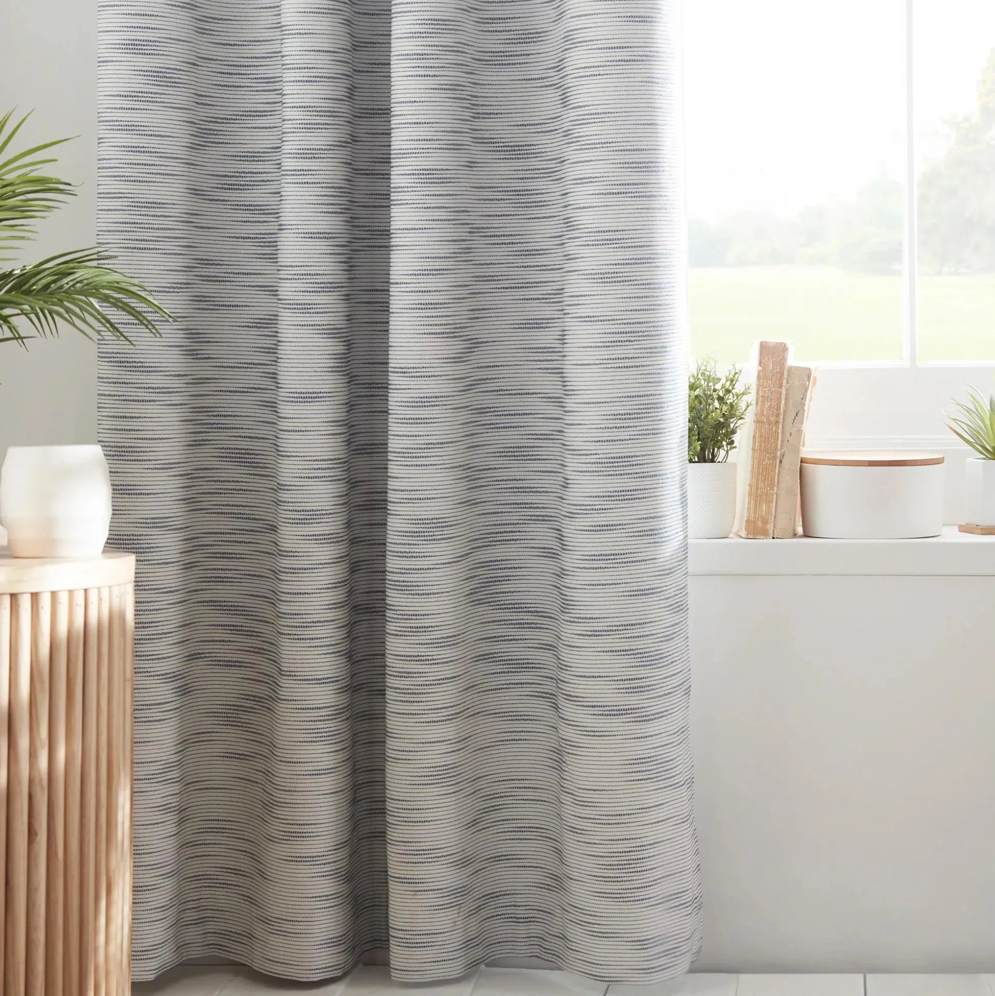 Blue Hadas Grommet Blackout Curtain