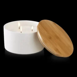Bouclair Green Tea Candle with Wooden Lid