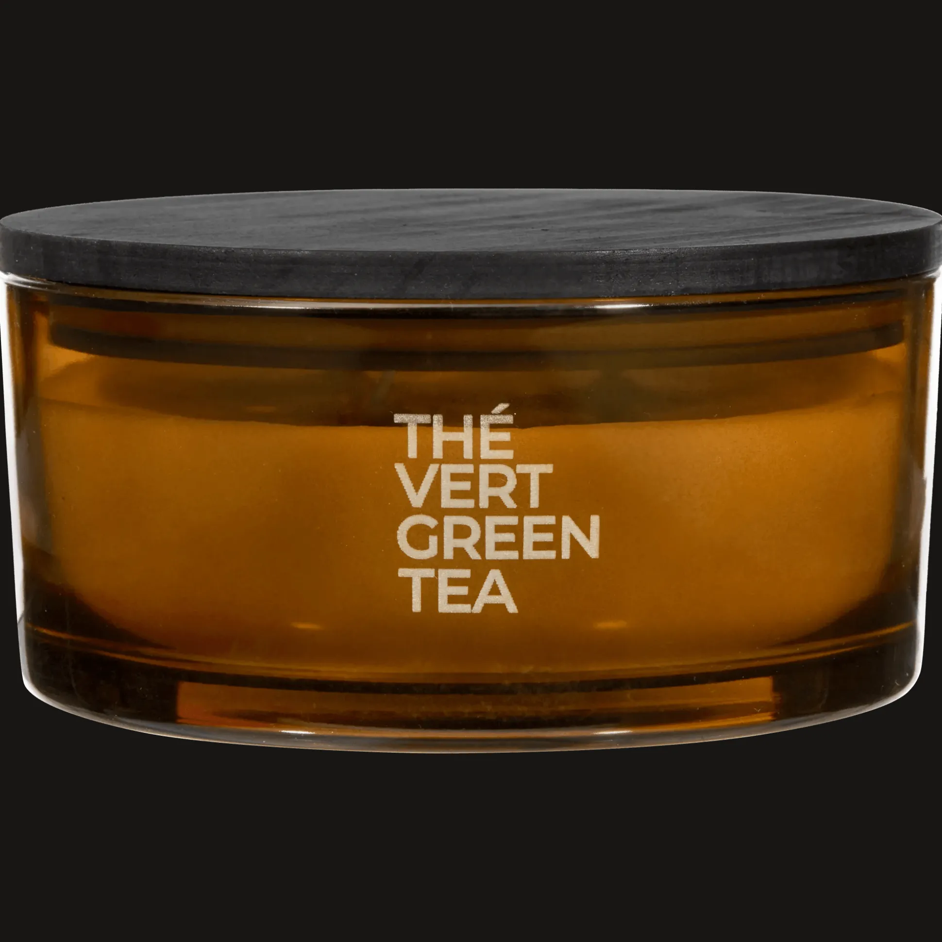 Bouclair Green Tea Candle with Wooden Lid