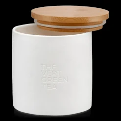 Bouclair Green Tea Candle with Wooden Lid