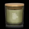 Bouclair Green Tea Candle with Wooden Lid