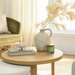 Bouclair Green Tea Candle with Wooden Lid