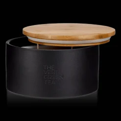 Bouclair Green Tea Candle with Wooden Lid