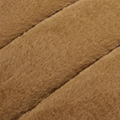 Brown Cougar Faux Fur Throw Pillow