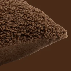 Brown Doodle Boucle Decorative Throw Pillow