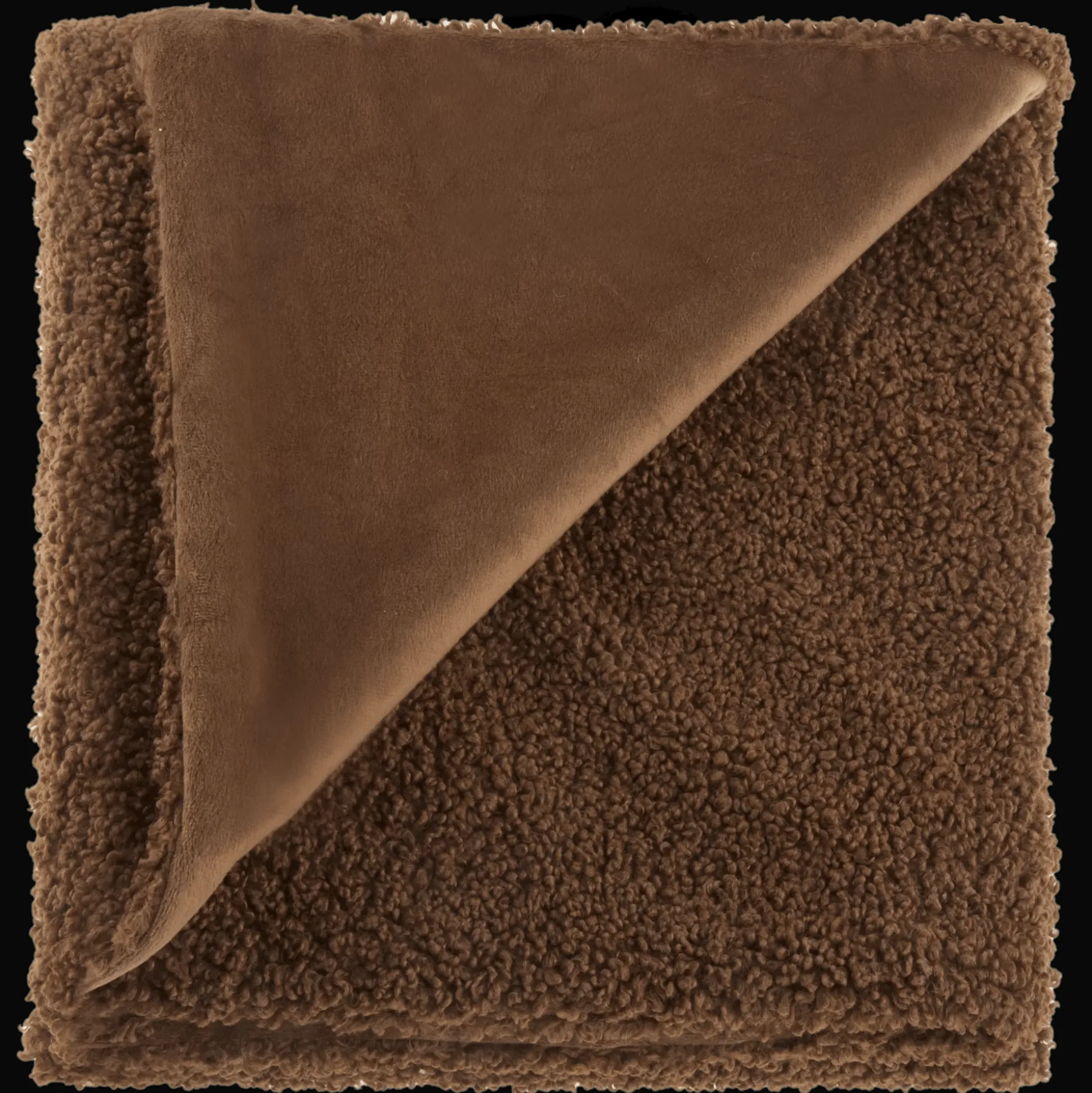 Brown Doodle Boucle Throw