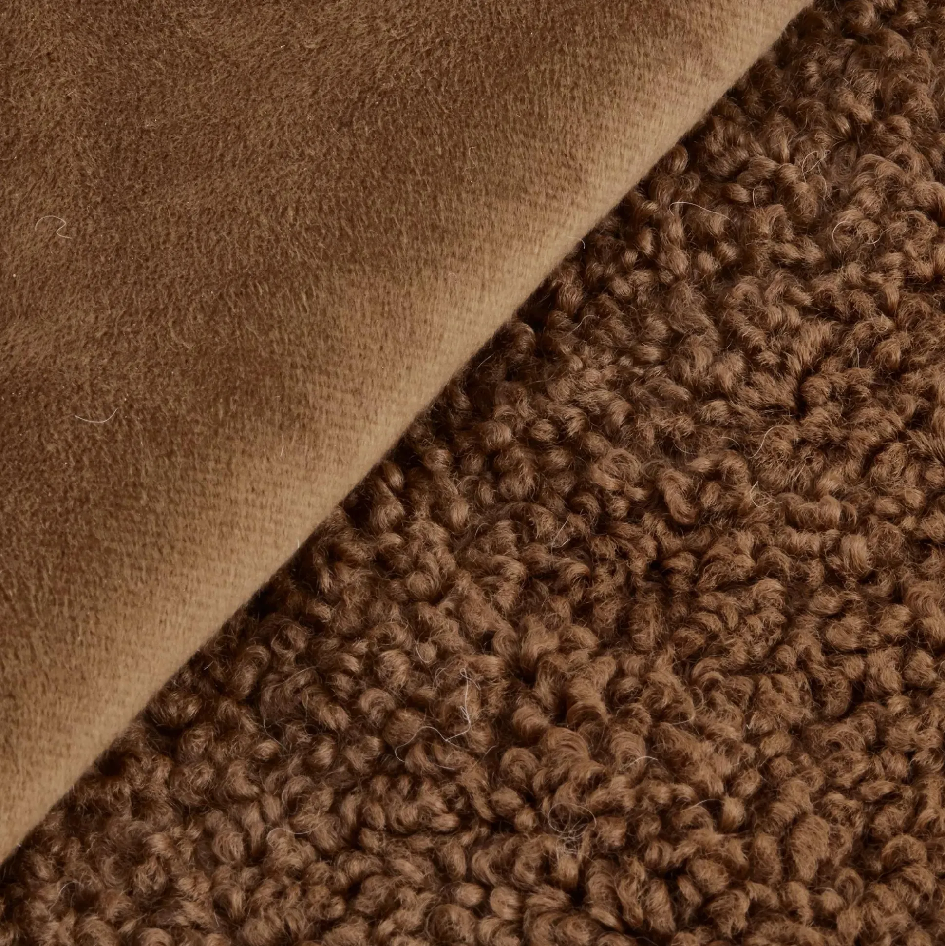 Brown Doodle Boucle Throw