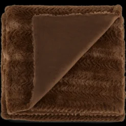 Brown Ellyn Faux Fur Throw
