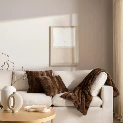 Brown Ellyn Faux Fur Throw