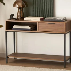 Brown Glass Mushroom Table Lamp