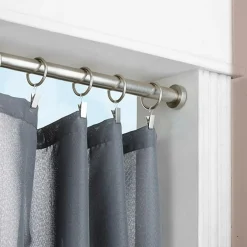 Brushed Nickel Curtain Tension Rod - Diameter 16/19 mm