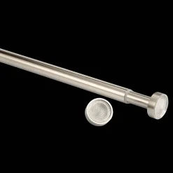 Brushed Nickel Curtain Tension Rod - Diameter 22/25 mm