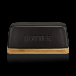 Ceramic & Wood Butter Dish