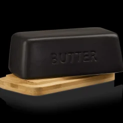 Ceramic & Wood Butter Dish