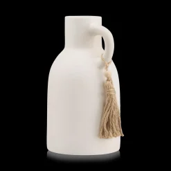 Ceramic Bottle Vase with Tassel