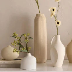 Ceramic Engraved Floor Vase