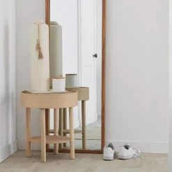 Ceramic Floor Vase with Beaded Tassels