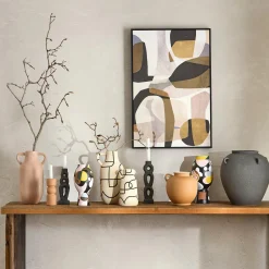 Ceramic Red Vase with Handles