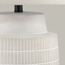 Ceramic Ribbed Table Lamp