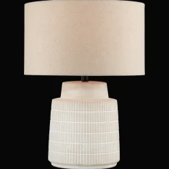 Ceramic Ribbed Table Lamp