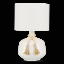 Ceramic Table Lamp with Bead String