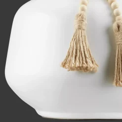 Ceramic Table Lamp with Bead String