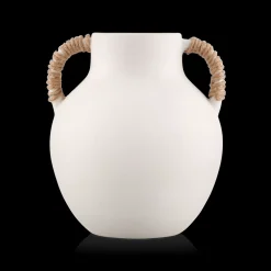 Ceramic Table Vase with Rope on Handles