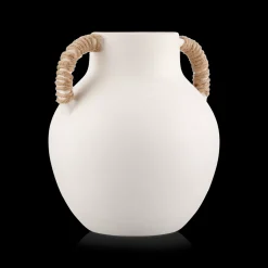 Ceramic Table Vase with Rope on Handles