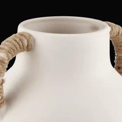 Ceramic Table Vase with Rope on Handles