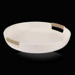 Ceramic Tray with Rope on Handles