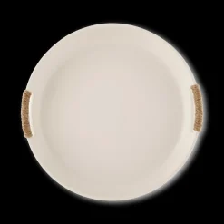 Ceramic Tray with Rope on Handles