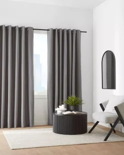 Charcoal Chambray Blackout Curtain