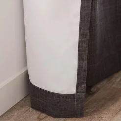 Charcoal Chita Back Tab Blackout Curtain