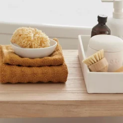 Cognac Textured Hand Towel