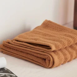 Cognac Textured Hand Towel