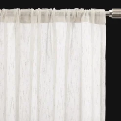 Cream Eneca Back-Tab/Rod-Pocket Curtain