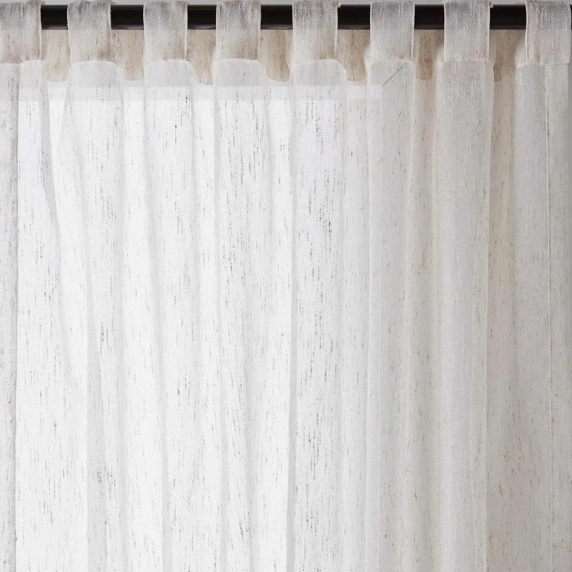 Cream Eneca Back-Tab/Rod-Pocket Curtain