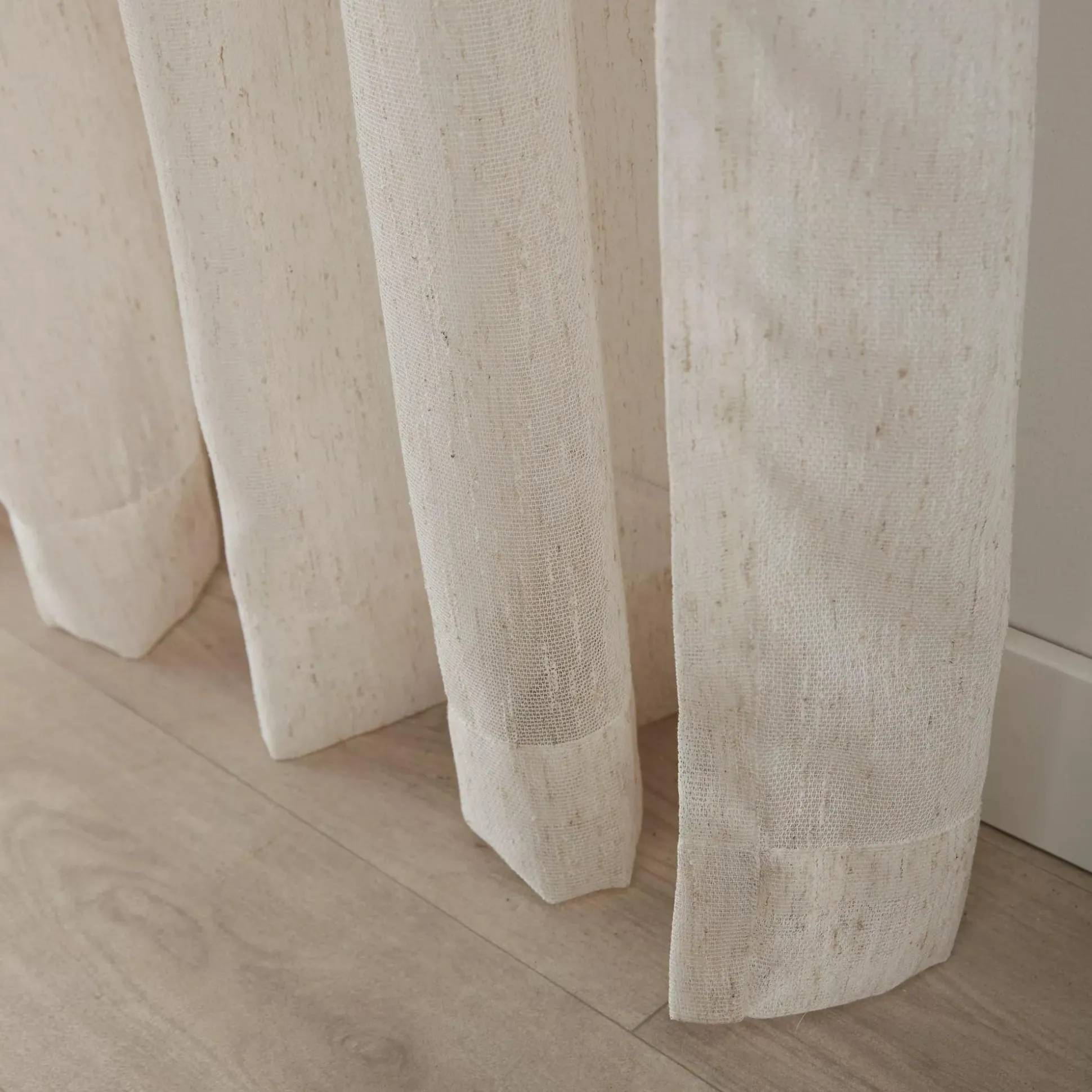 Cream Eneca Back-Tab/Rod-Pocket Curtain