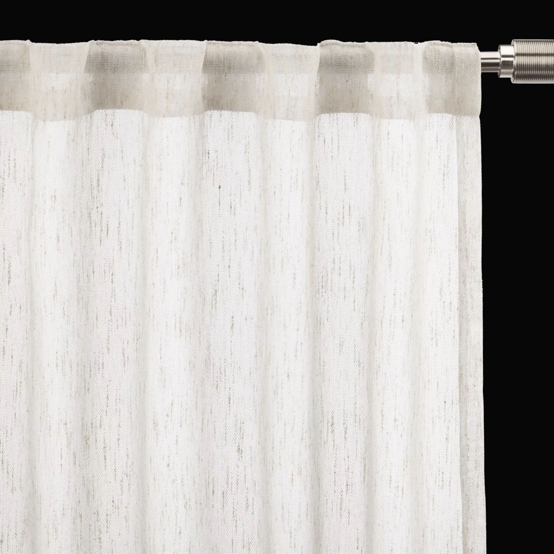 Cream Eneca Back-Tab/Rod-Pocket Curtain