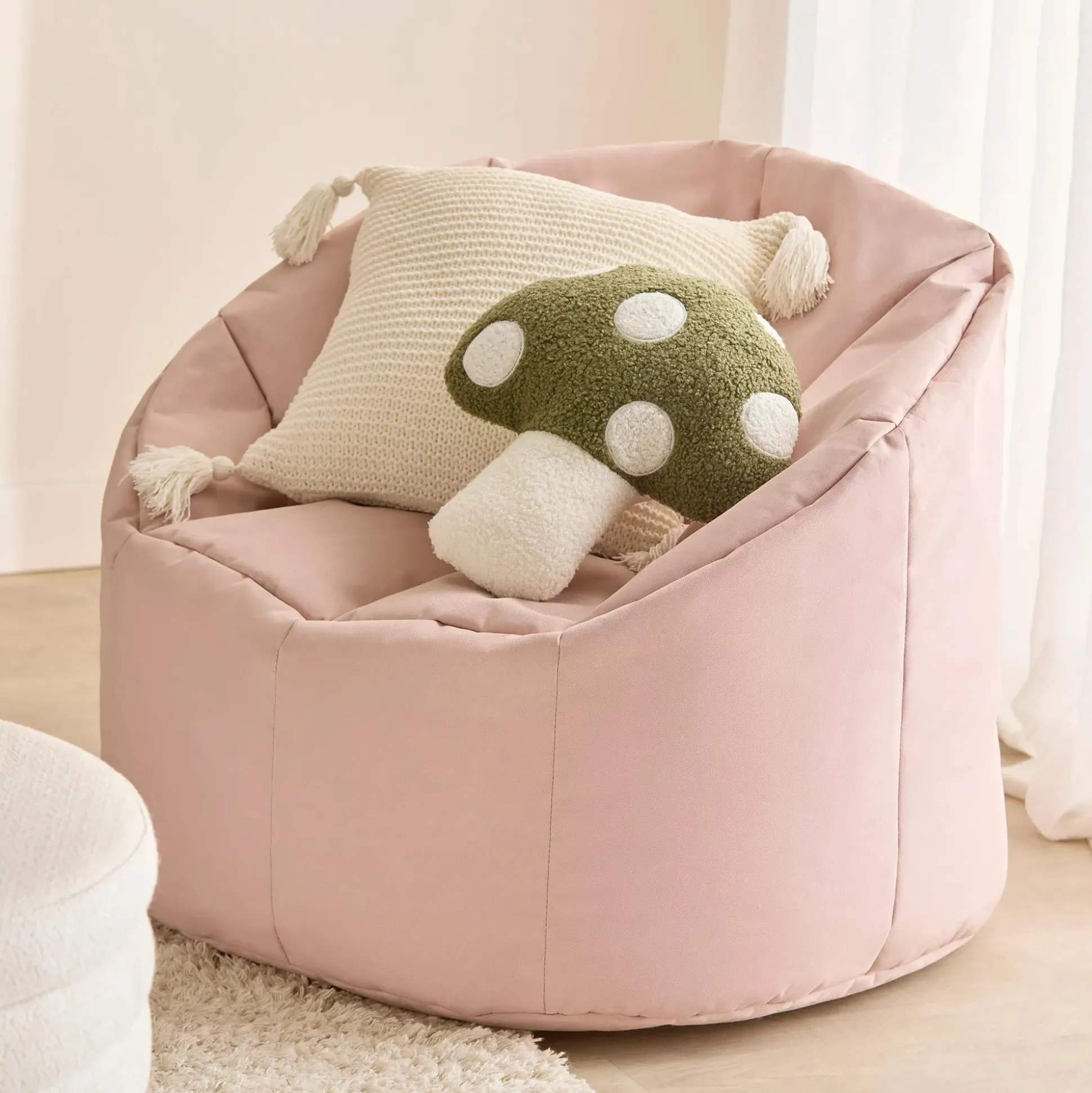 Dark Grey Canvas Bean Bag