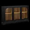 3-Door Black Wooden Buffet