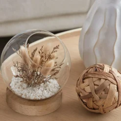 Dried Flowers Glass Dome